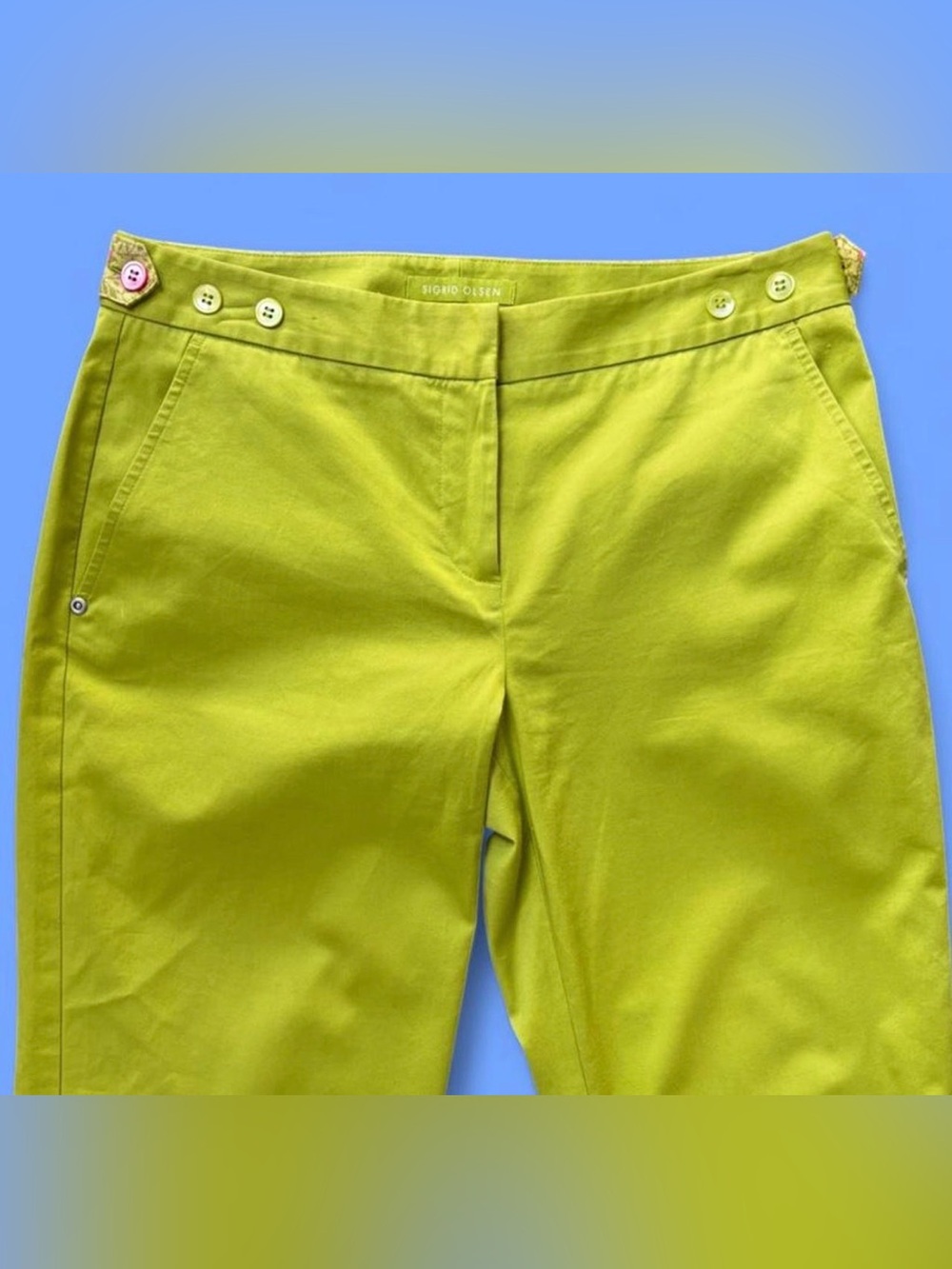 Sigrid Olsen Bright Lime Pants